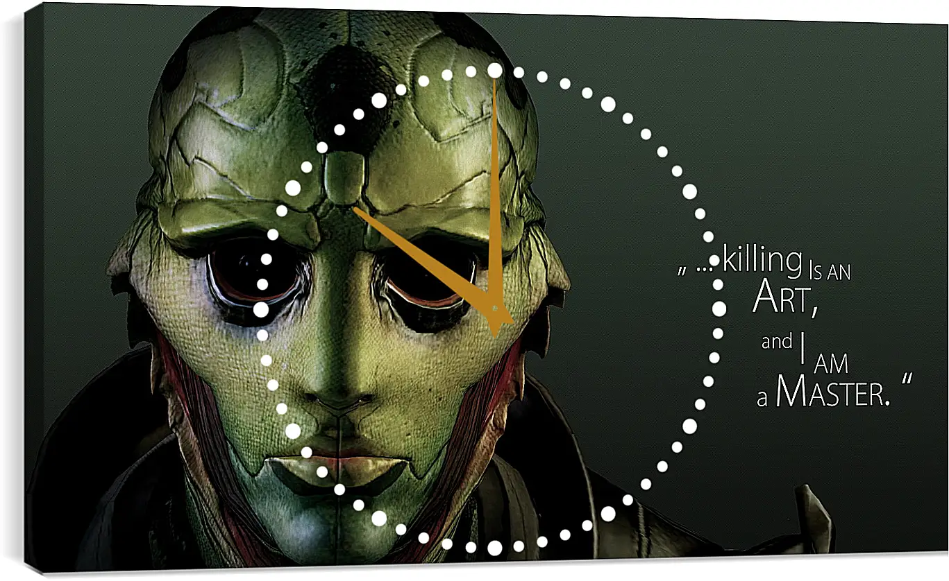 Часы картина - mass effect 3, thane krios, quote
