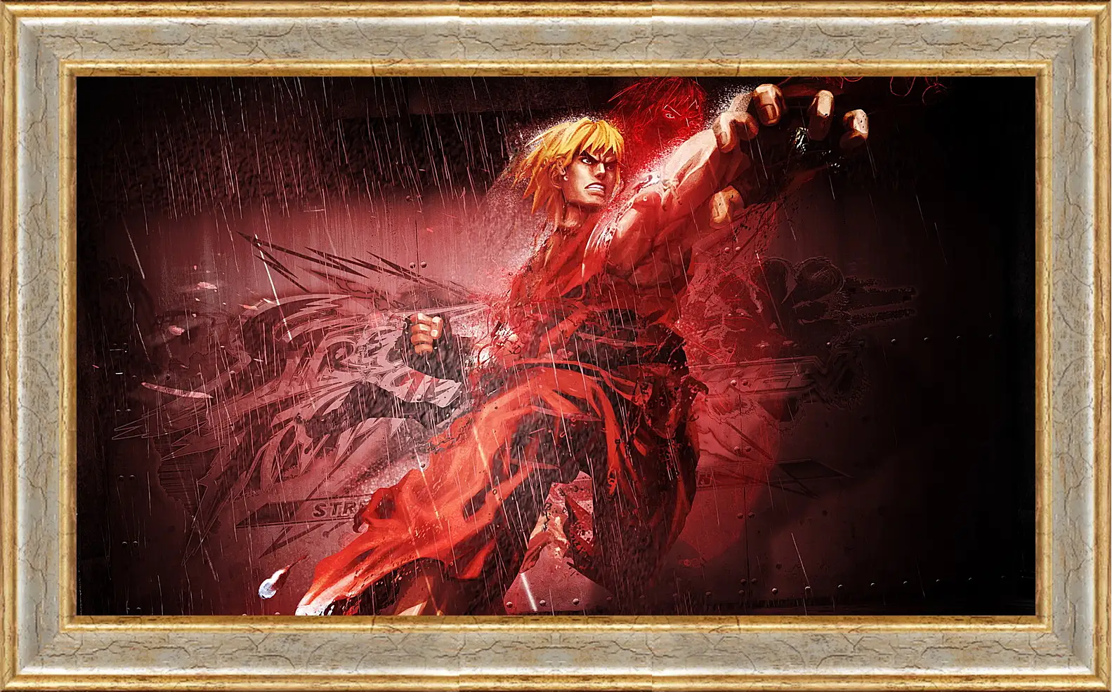 Картина в раме - street fighter x tekken, ken, character
