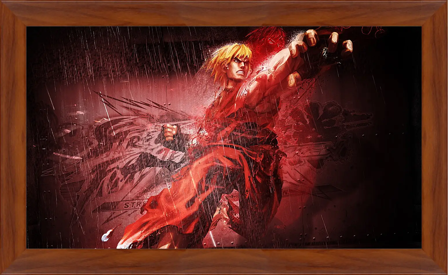 Картина в раме - street fighter x tekken, ken, character
