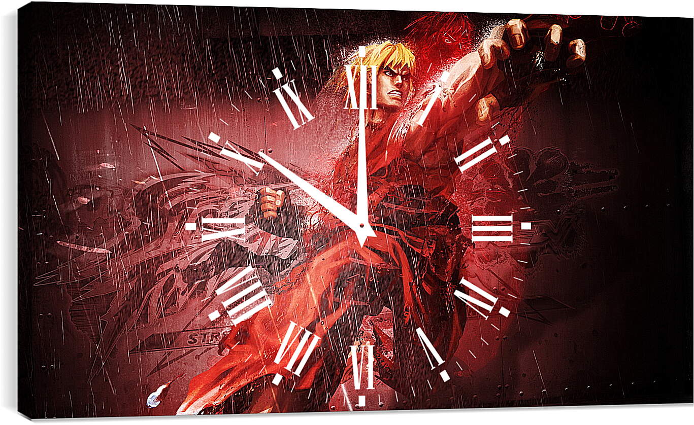 Часы картина - street fighter x tekken, ken, character
