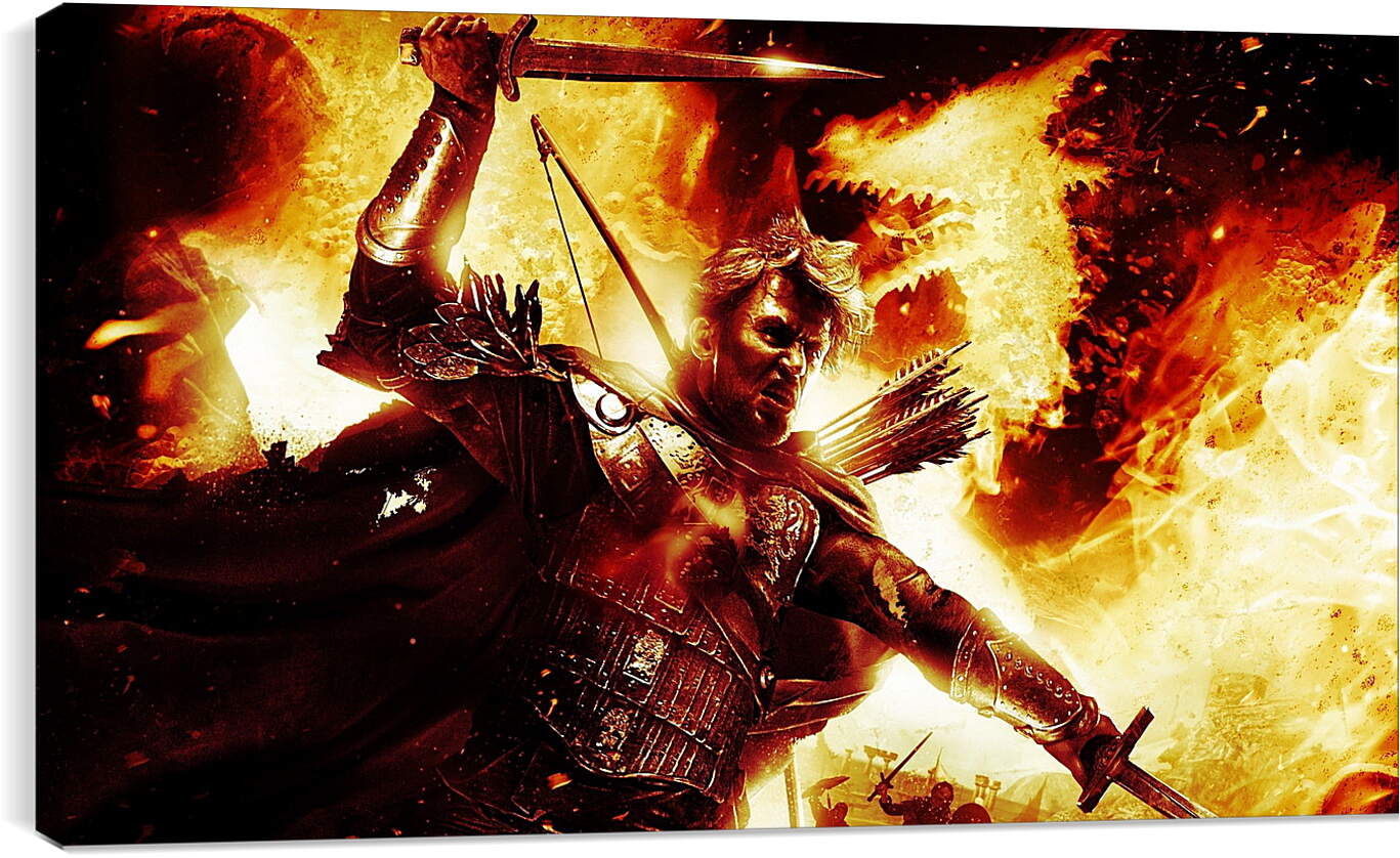 Постер и плакат - dragons dogma, sword, fire
