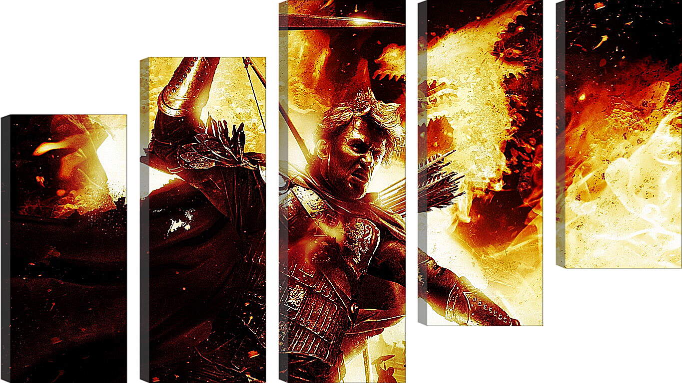 Модульная картина - dragons dogma, sword, fire
