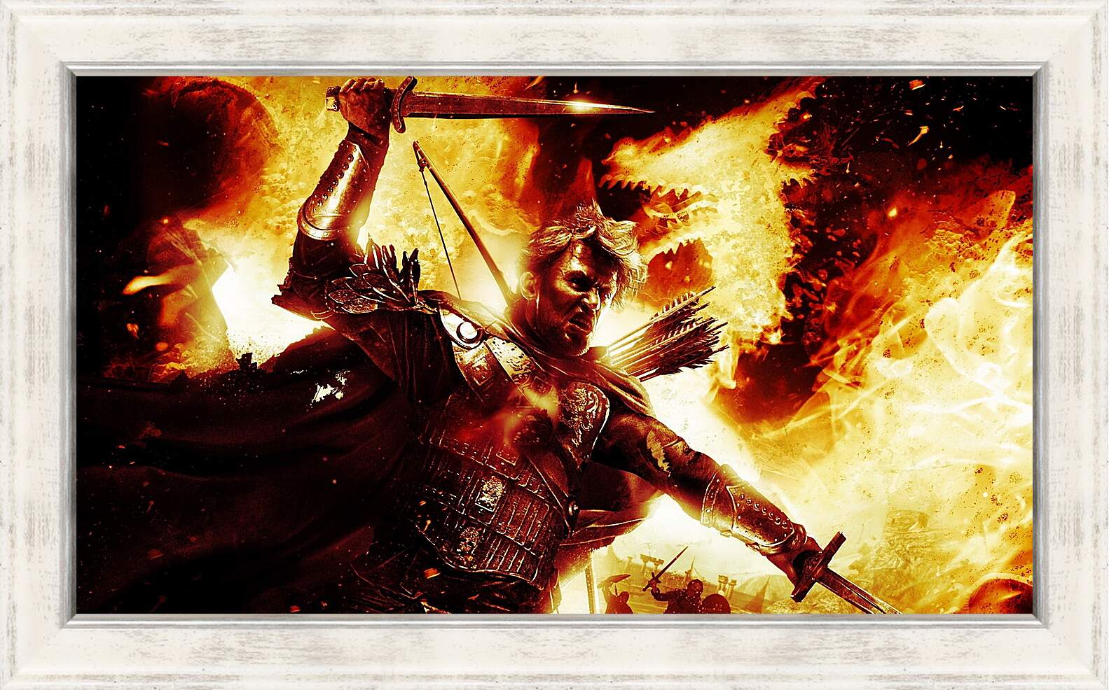 Картина в раме - dragons dogma, sword, fire
