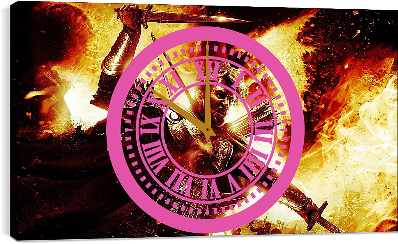 Часы картина - dragons dogma, sword, fire
