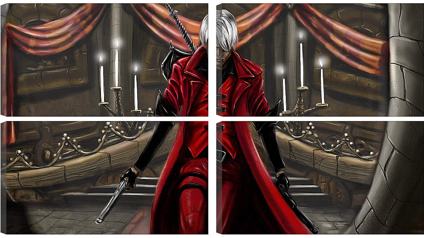 Модульная картина - devil may cry 1, dmc-1, demon
