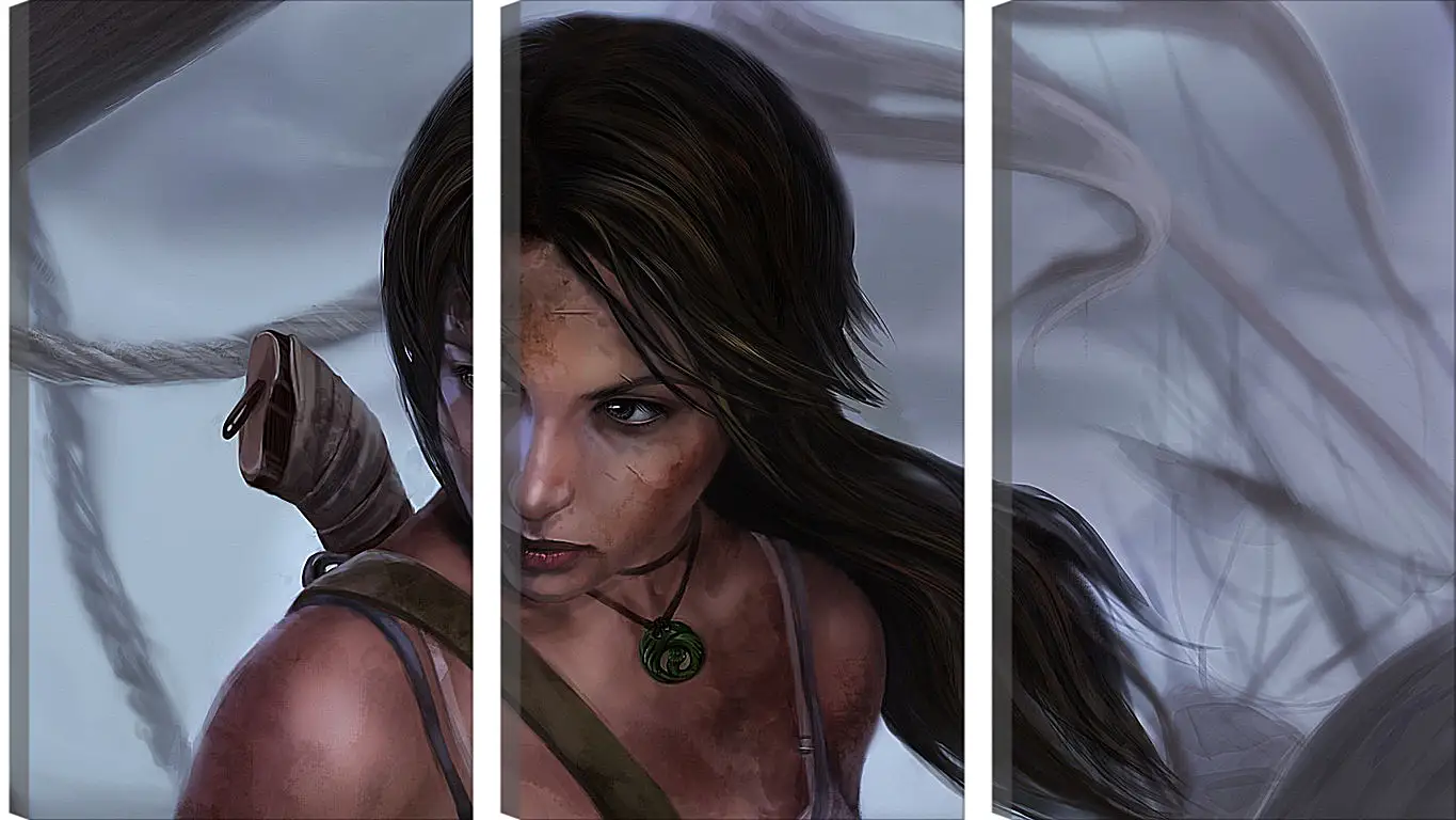 Модульная картина - lara croft, tomb raider, art