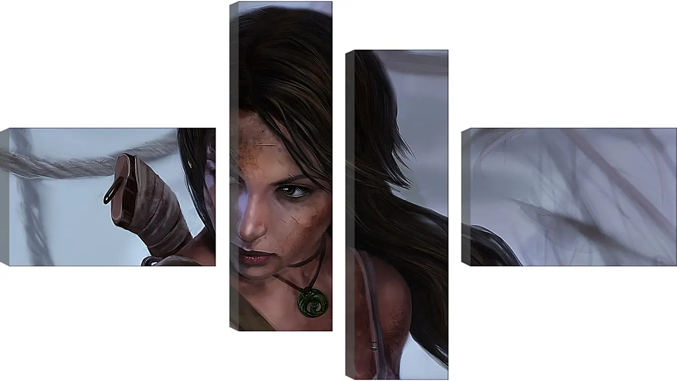 Модульная картина - lara croft, tomb raider, art