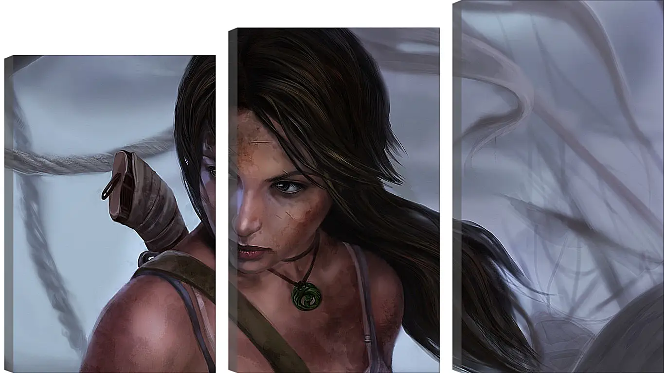 Модульная картина - lara croft, tomb raider, art