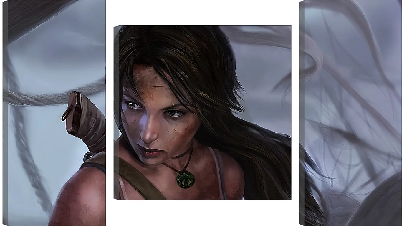 Модульная картина - lara croft, tomb raider, art