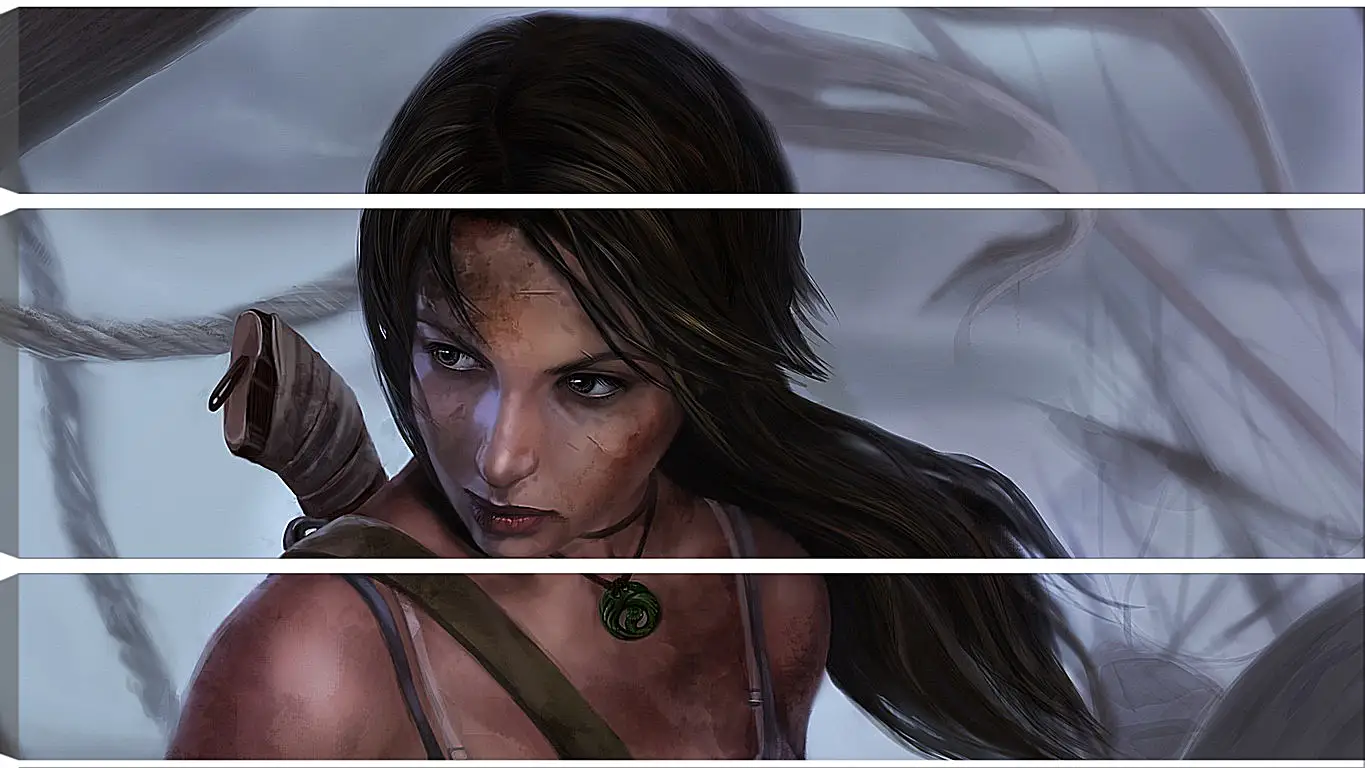 Модульная картина - lara croft, tomb raider, art