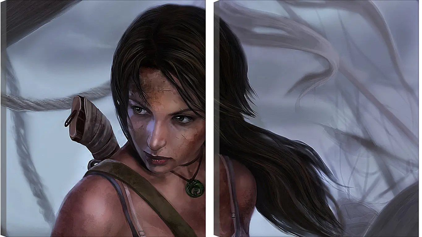 Модульная картина - lara croft, tomb raider, art