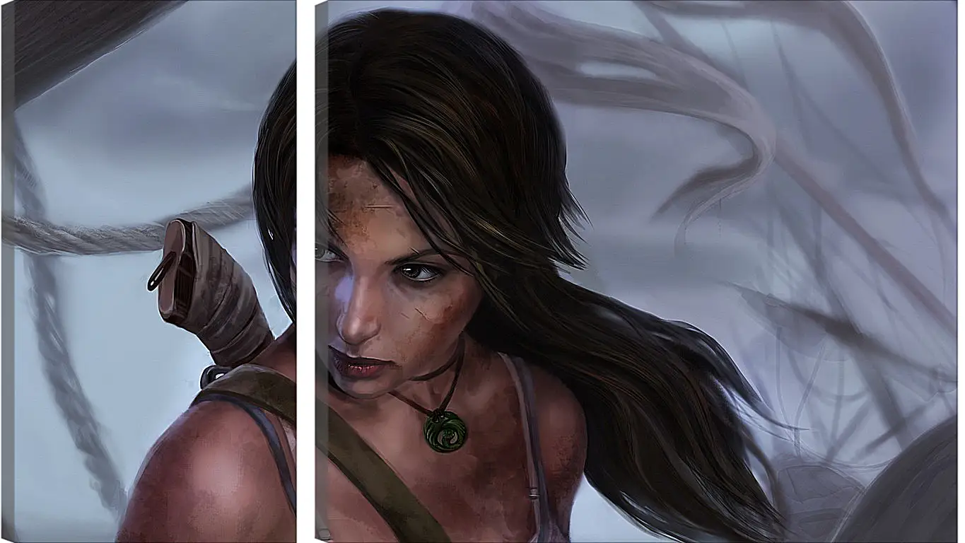 Модульная картина - lara croft, tomb raider, art