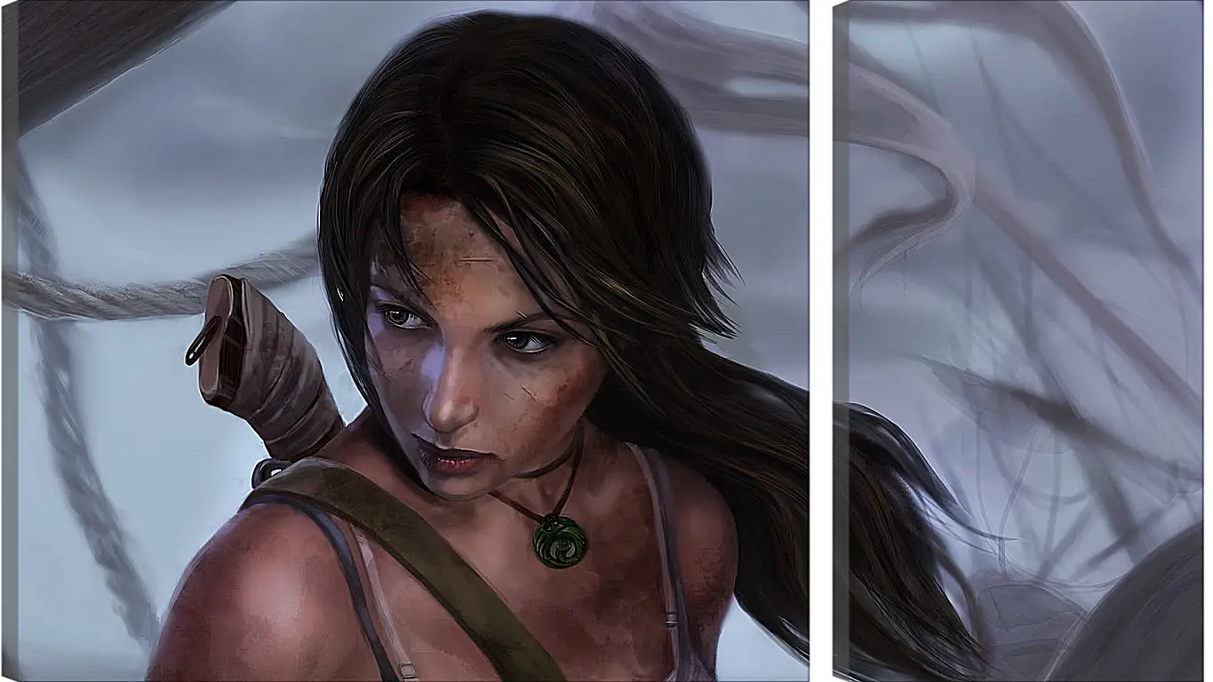 Модульная картина - lara croft, tomb raider, art