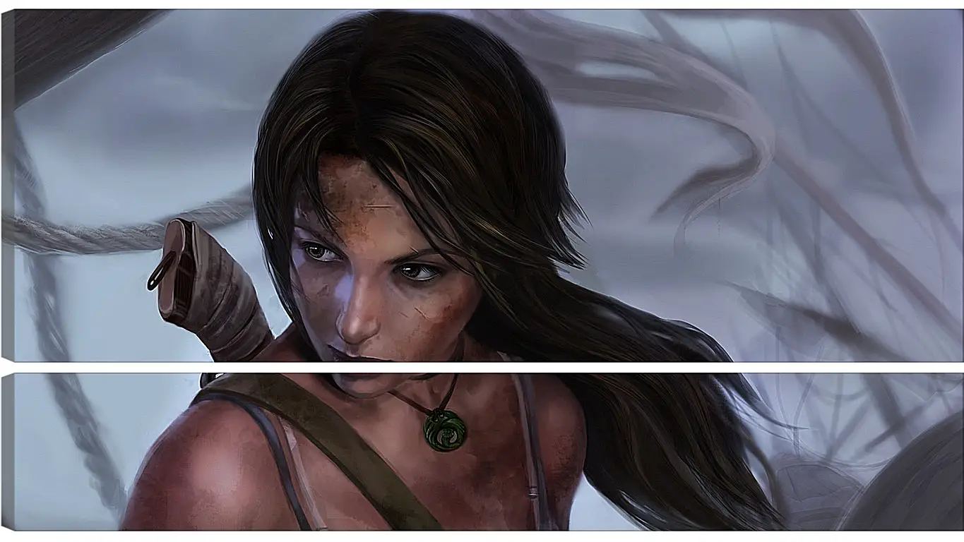 Модульная картина - lara croft, tomb raider, art