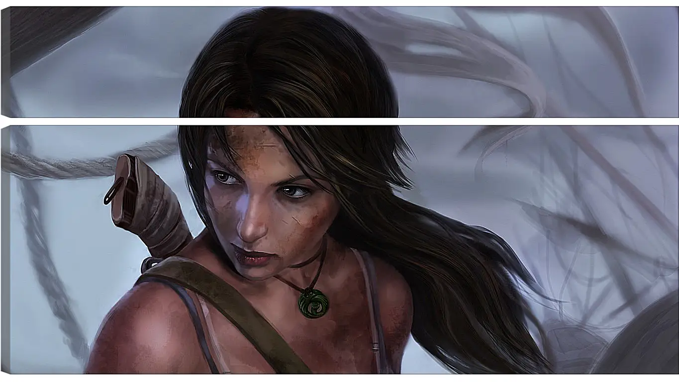 Модульная картина - lara croft, tomb raider, art