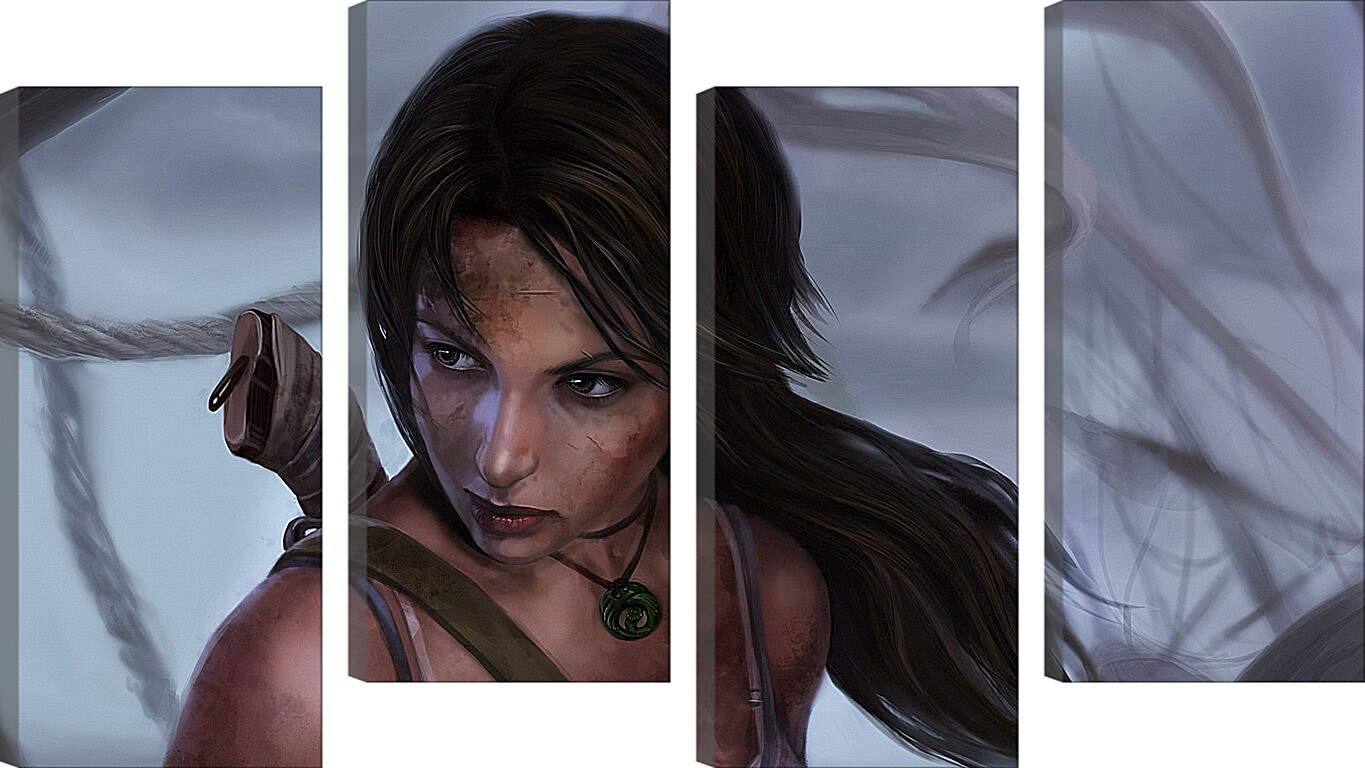 Модульная картина - lara croft, tomb raider, art