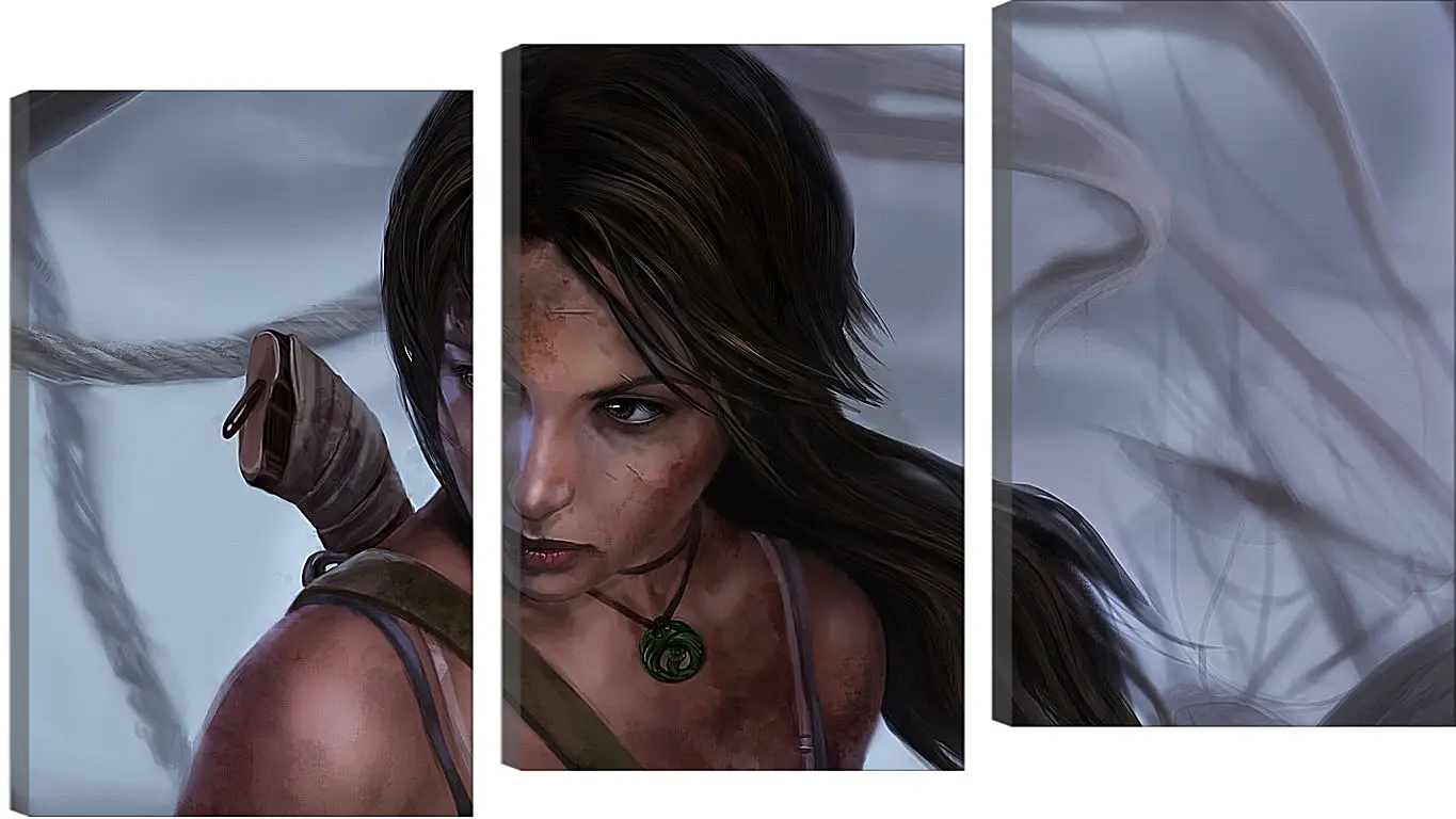 Модульная картина - lara croft, tomb raider, art