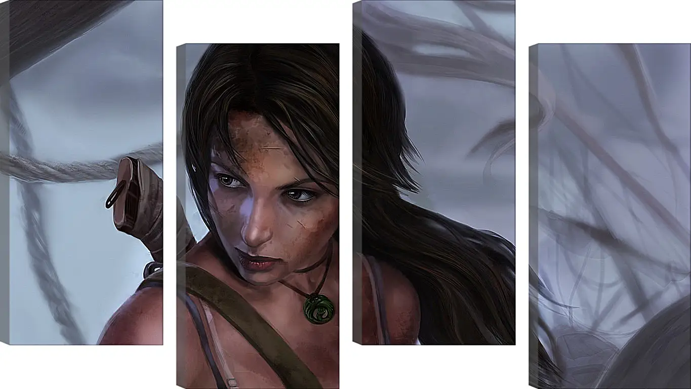 Модульная картина - lara croft, tomb raider, art