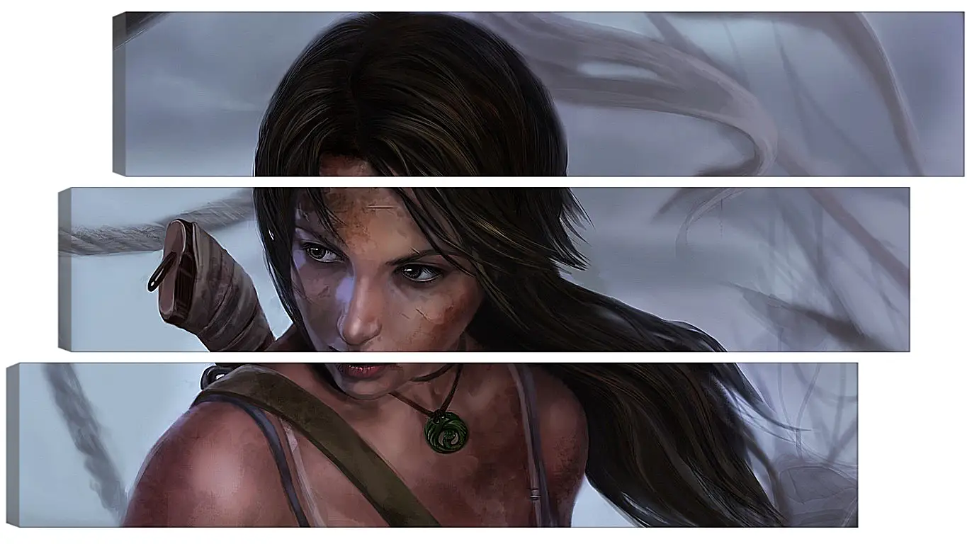 Модульная картина - lara croft, tomb raider, art