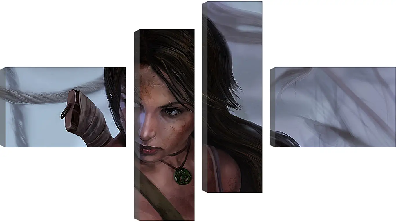 Модульная картина - lara croft, tomb raider, art