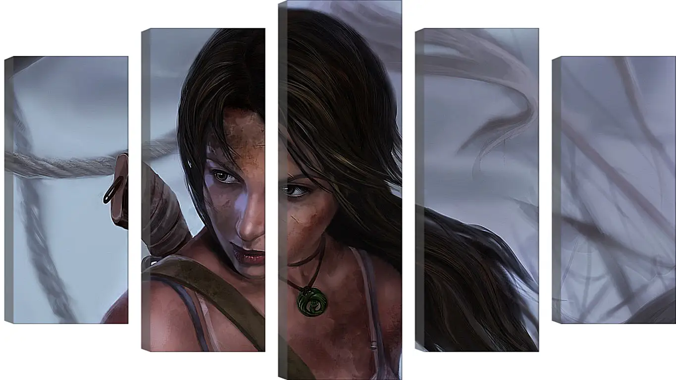 Модульная картина - lara croft, tomb raider, art