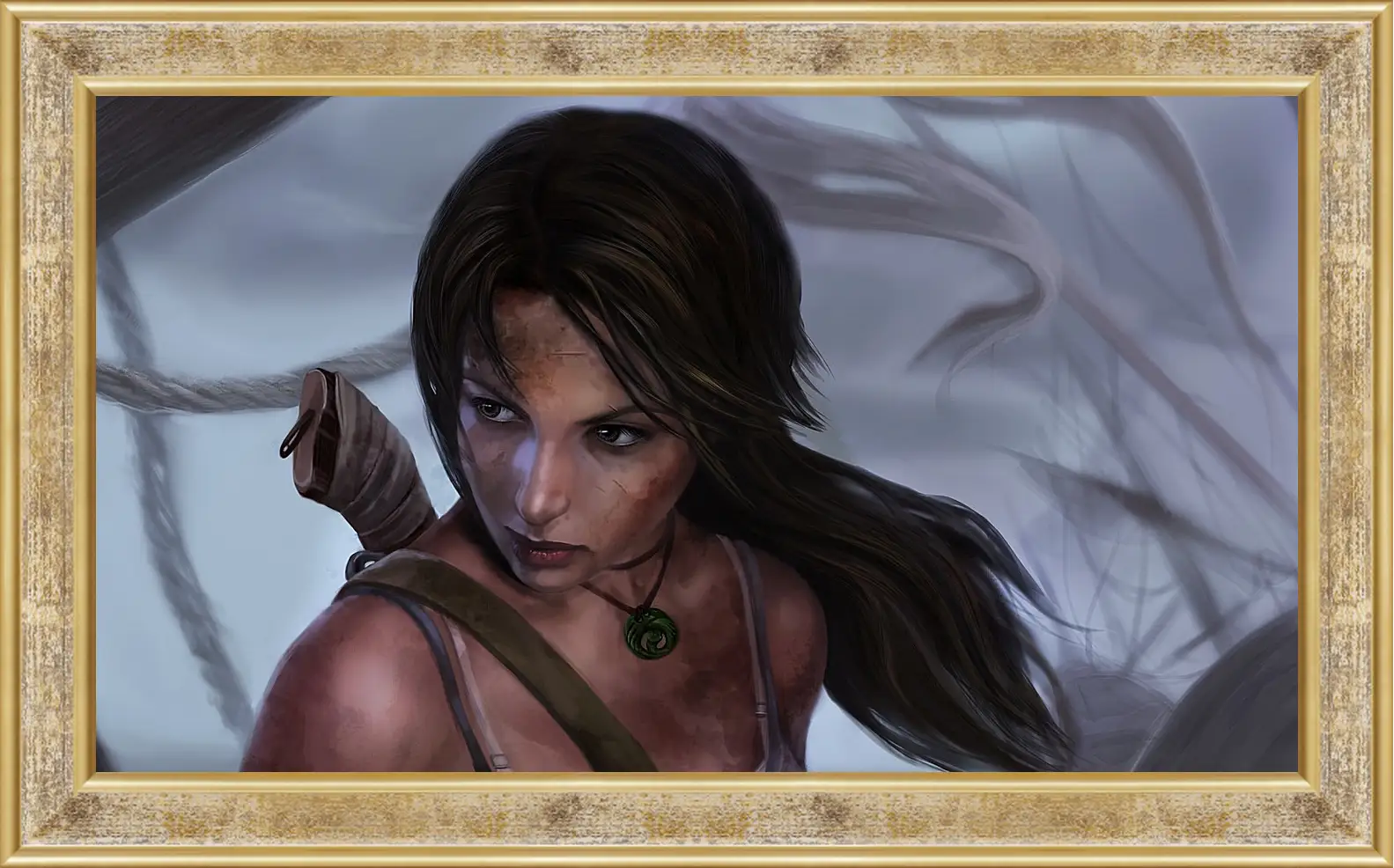 Картина в раме - lara croft, tomb raider, art