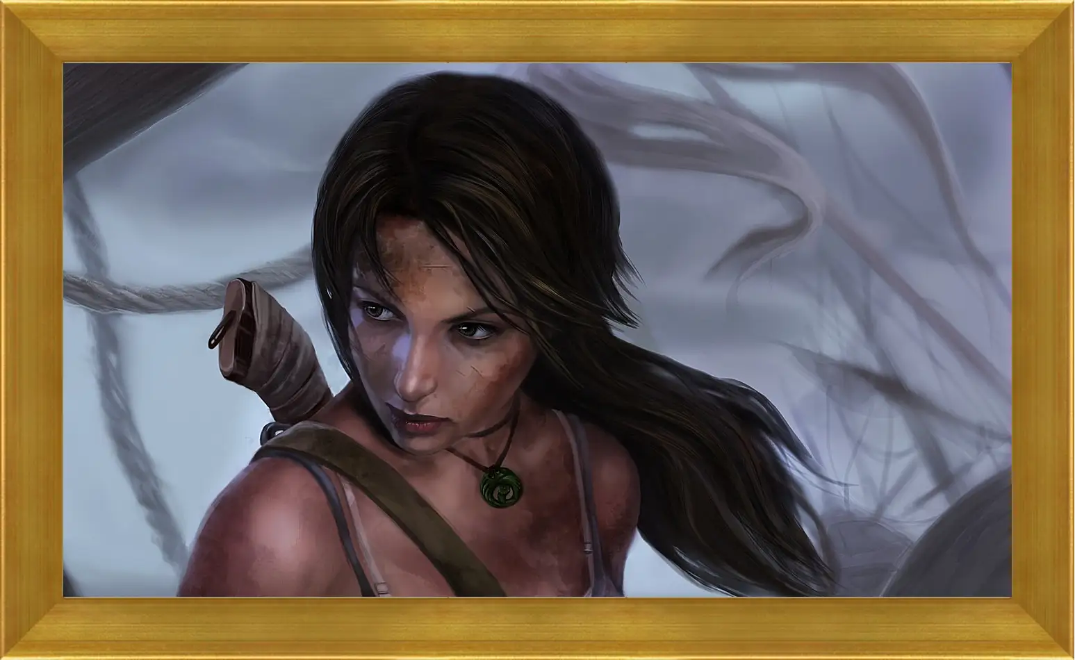 Картина в раме - lara croft, tomb raider, art