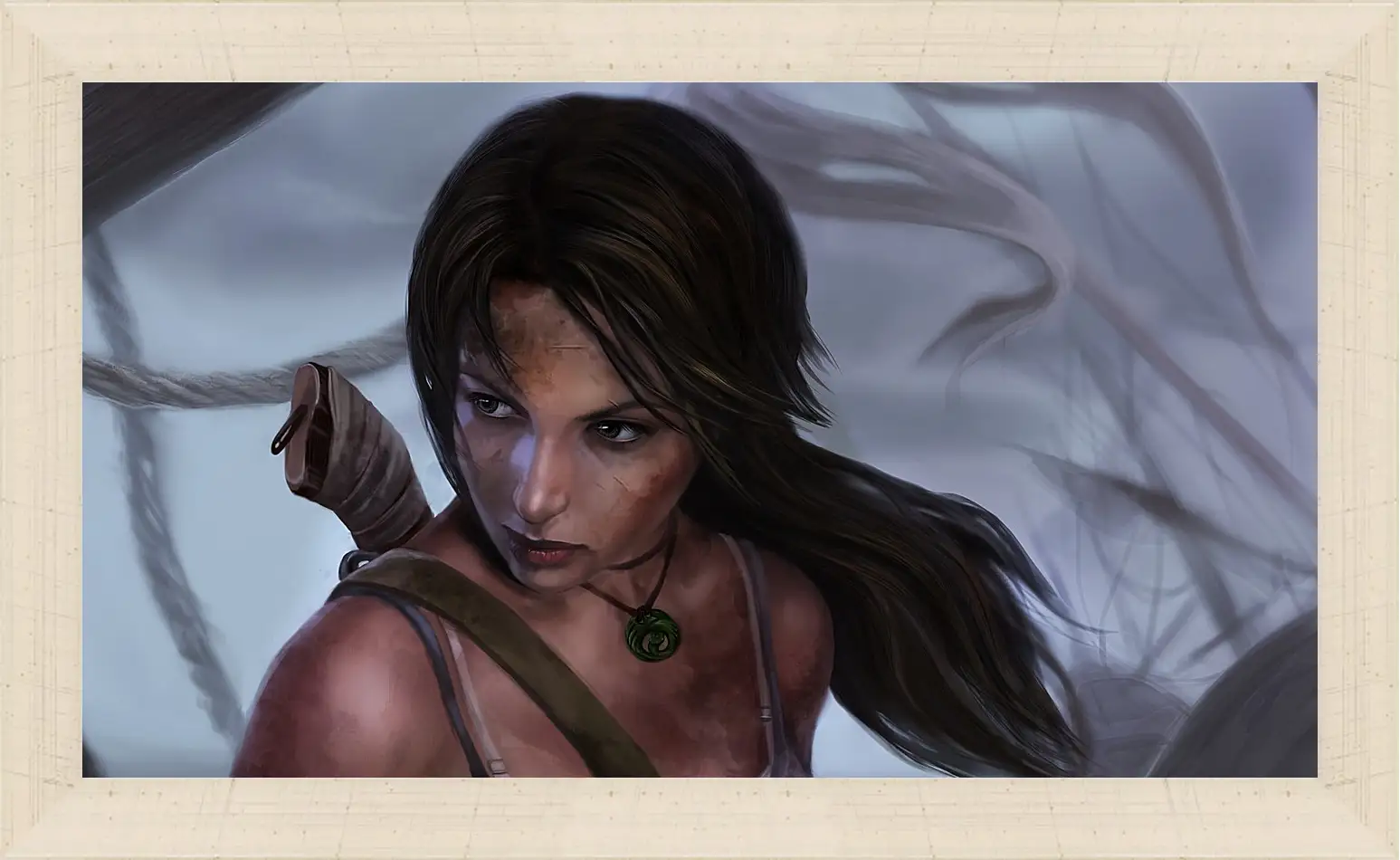 Картина в раме - lara croft, tomb raider, art