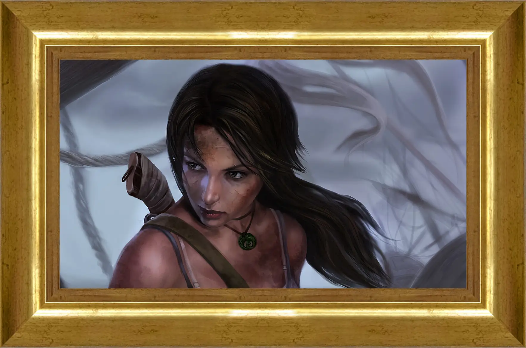 Картина в раме - lara croft, tomb raider, art