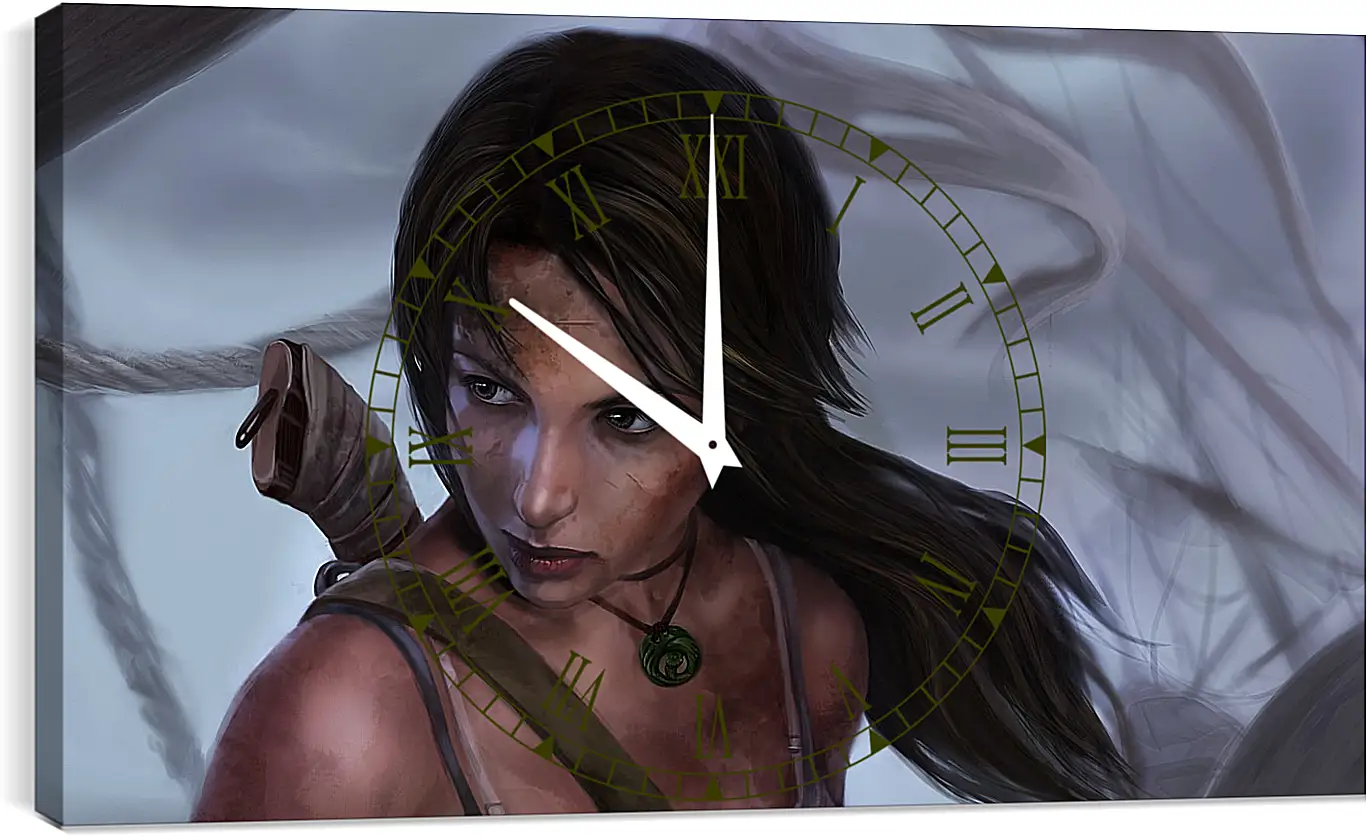 Часы картина - lara croft, tomb raider, art