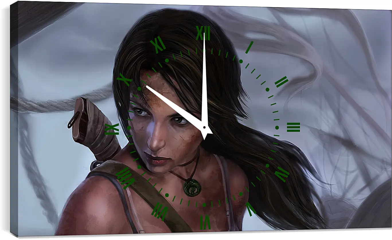 Часы картина - lara croft, tomb raider, art