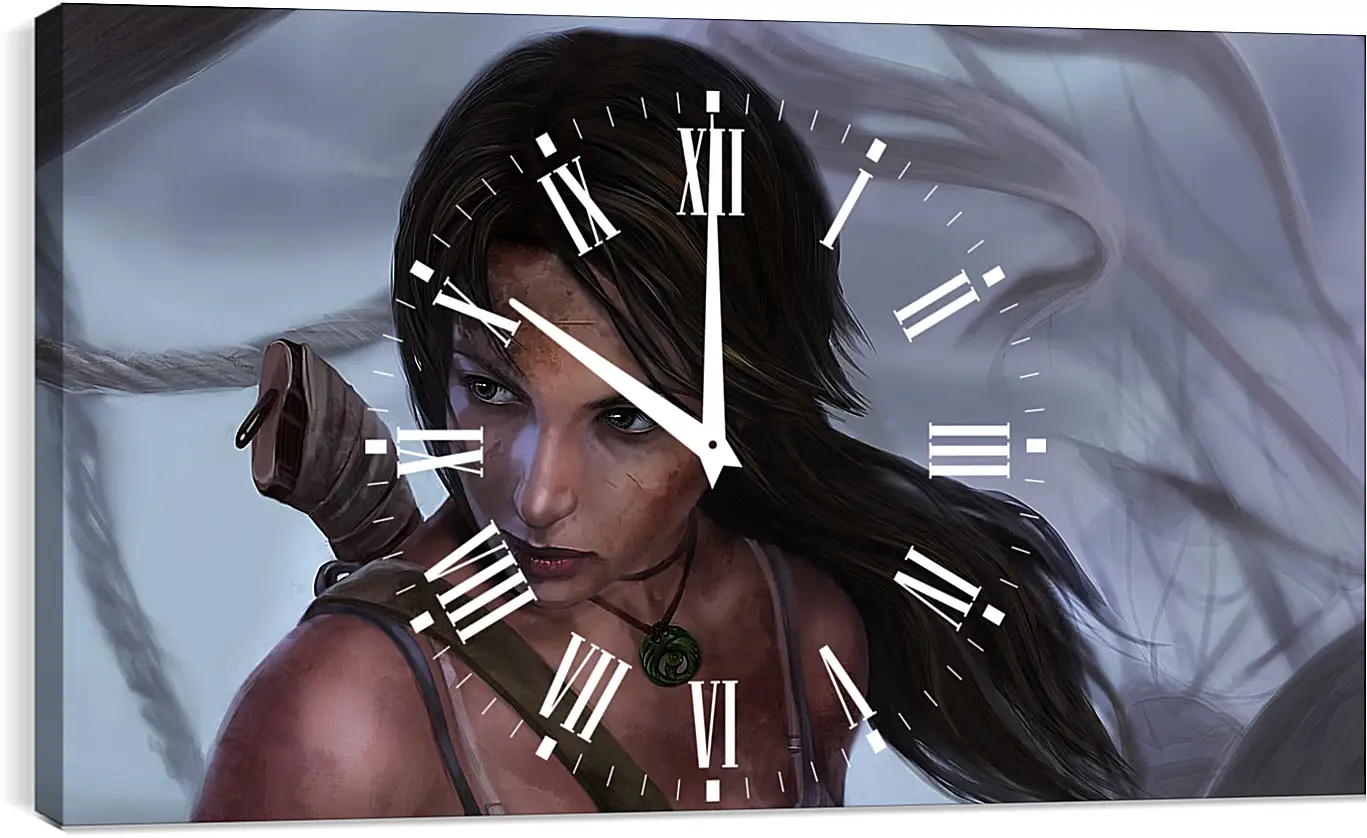 Часы картина - lara croft, tomb raider, art