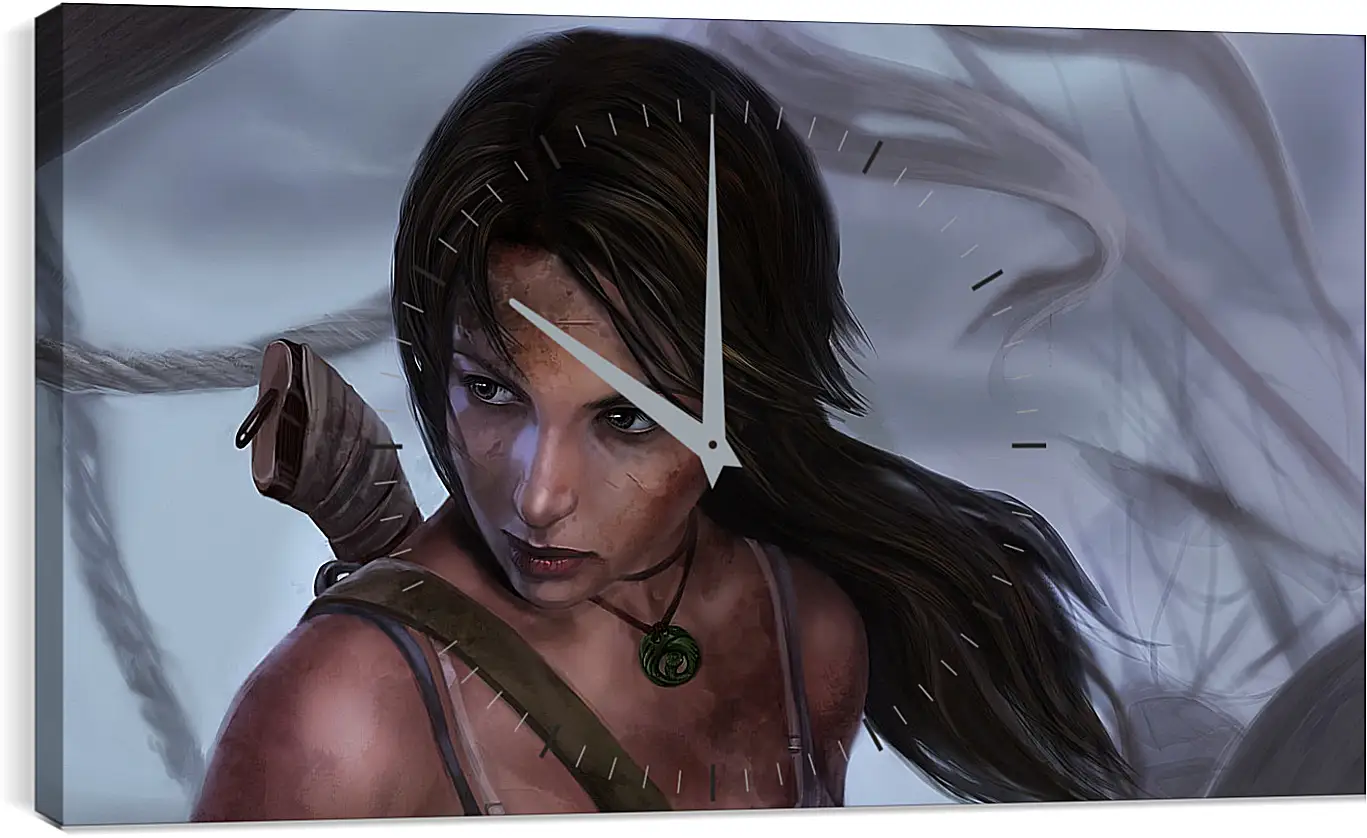 Часы картина - lara croft, tomb raider, art