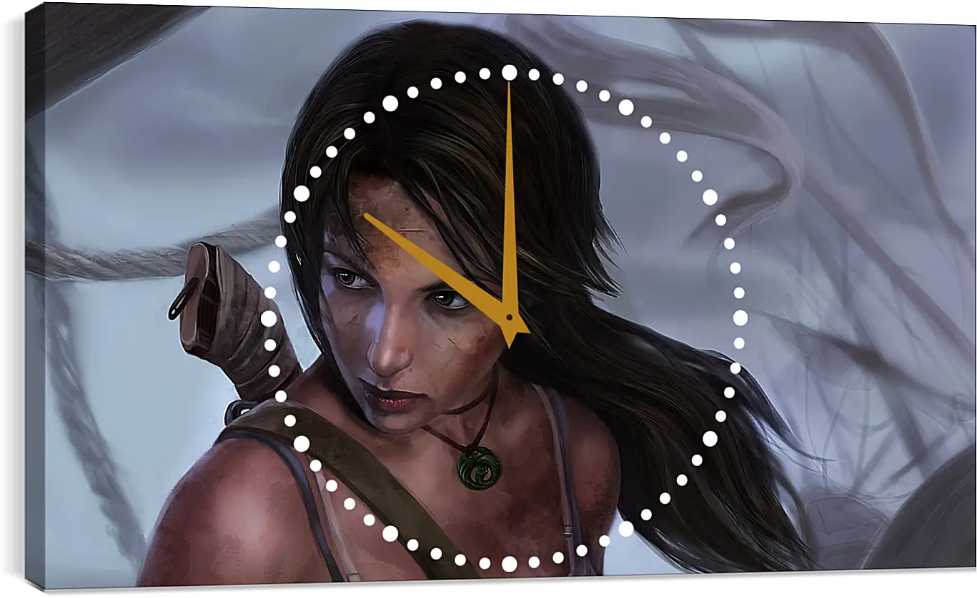 Часы картина - lara croft, tomb raider, art