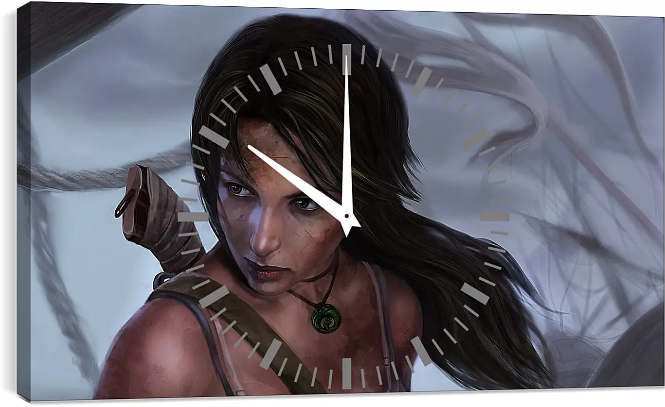 Часы картина - lara croft, tomb raider, art