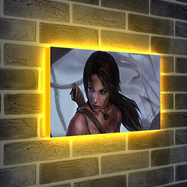 Лайтбокс световая панель - lara croft, tomb raider, art