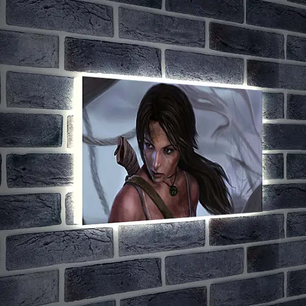 Лайтбокс световая панель - lara croft, tomb raider, art