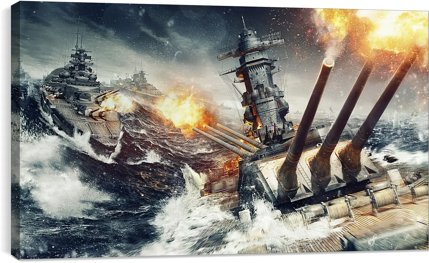 Постер и плакат - world of warships, wargaming net, explosion
