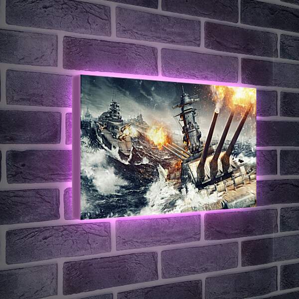 Лайтбокс световая панель - world of warships, wargaming net, explosion

