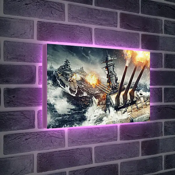 Лайтбокс световая панель - world of warships, wargaming net, explosion
