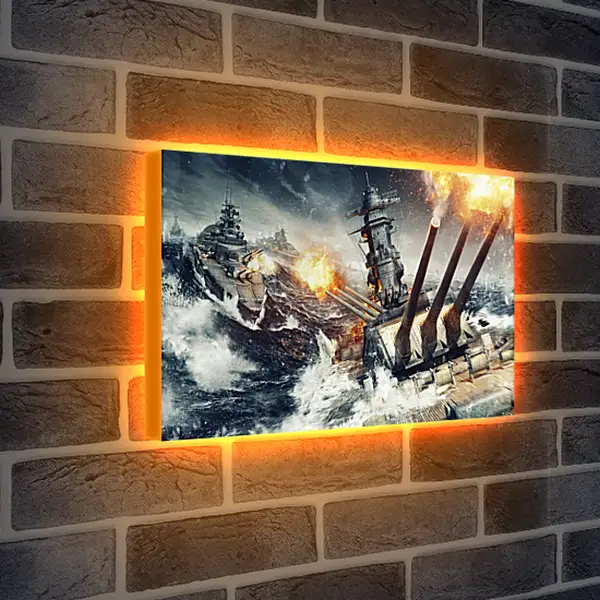 Лайтбокс световая панель - world of warships, wargaming net, explosion
