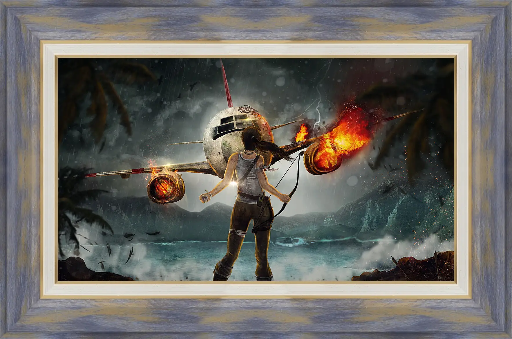 Картина в раме - tomb raider, lara croft, art