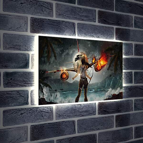 Лайтбокс световая панель - tomb raider, lara croft, art