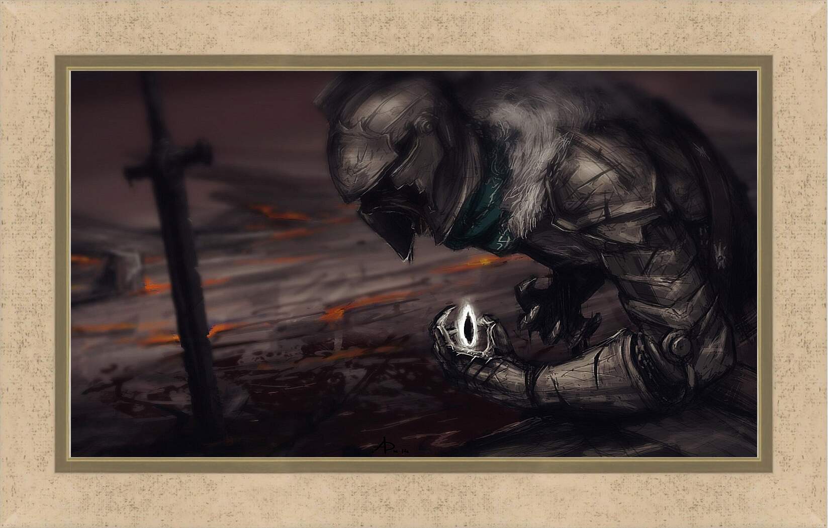 Картина в раме - dark souls ii, art, armor
