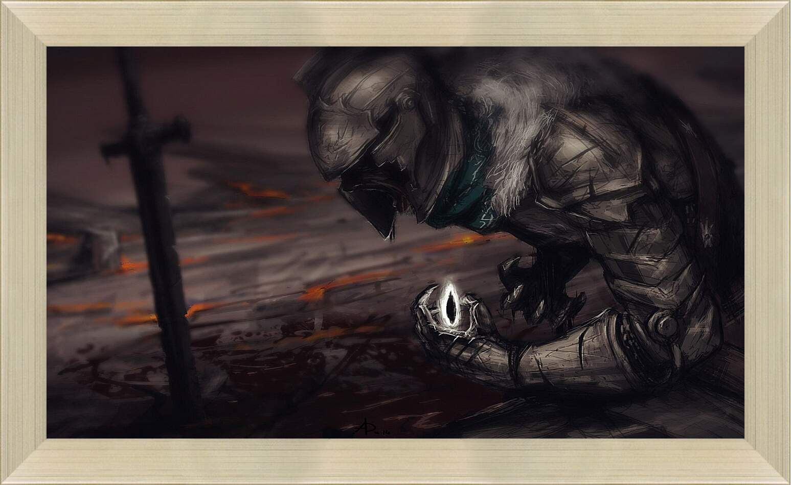 Картина в раме - dark souls ii, art, armor
