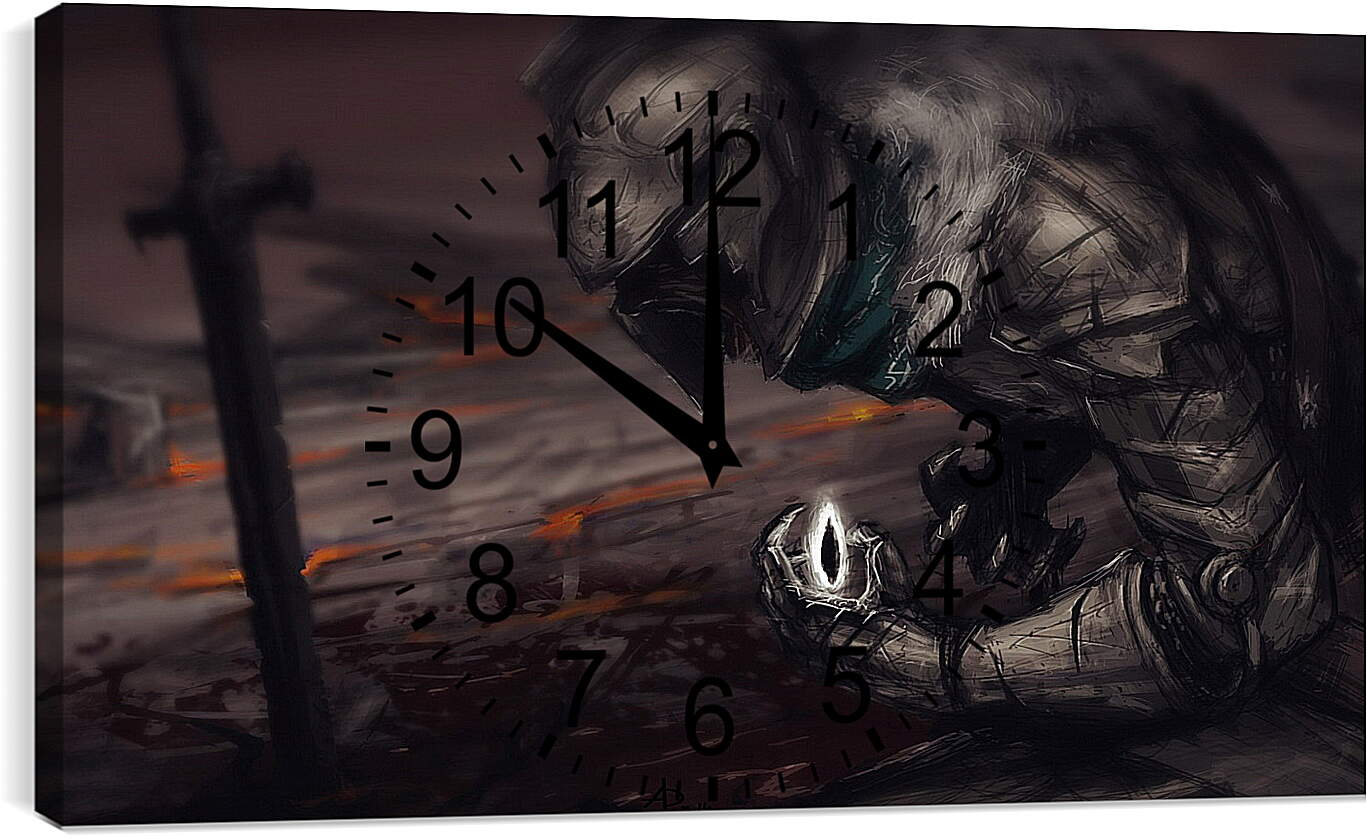Часы картина - dark souls ii, art, armor
