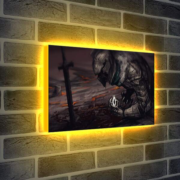 Лайтбокс световая панель - dark souls ii, art, armor
