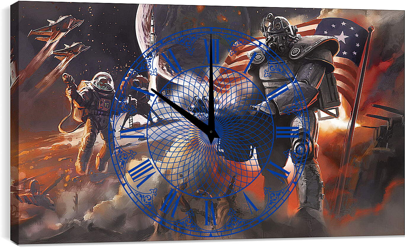 Часы картина - fallout 4, bethesda softworks, bethesda game studios