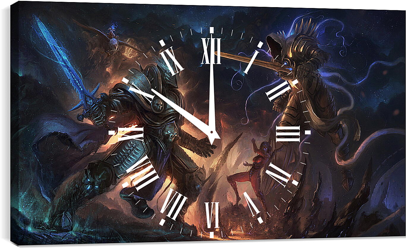 Часы картина - diablo, warcraft, starcraft