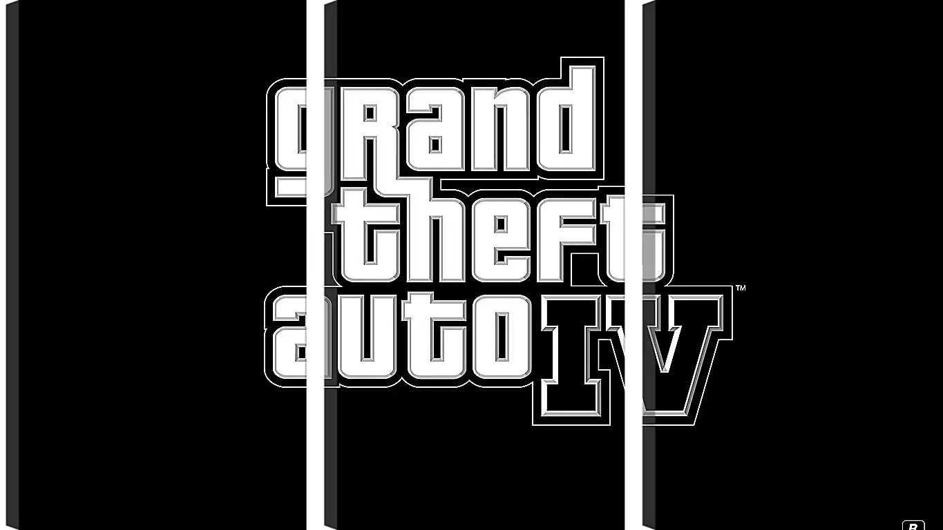 Модульная картина - gta 4, grand theft auto 4, logo
